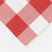 Persoonlijke naam schattige pizza rode ingecheckt fleece deken (Hoek)