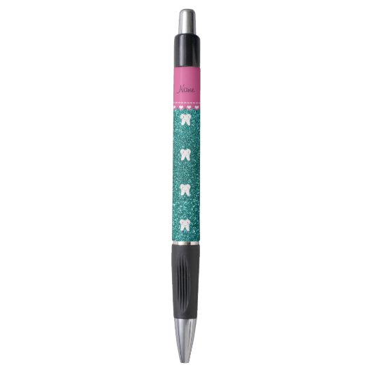 Persoonlijke naam schattige tandaqua glitter pen (Voorkant Verticaal)