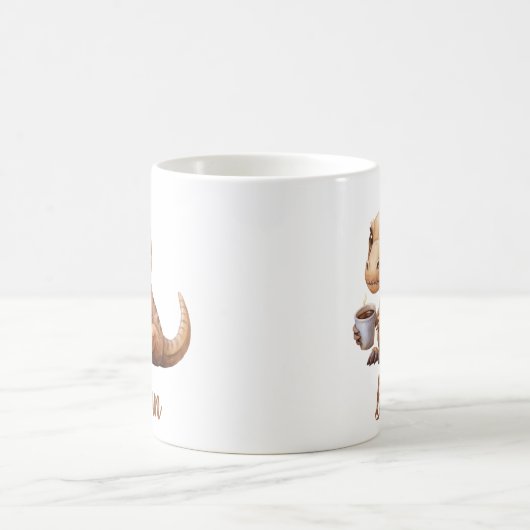 Persoonlijke naam Schattigee dinosaurus Koffiemok (Center)