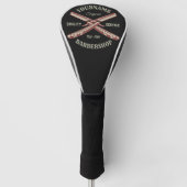 Persoonlijke NAAM Scheermes Kapperszaak Golfheadcover (Voorkant)