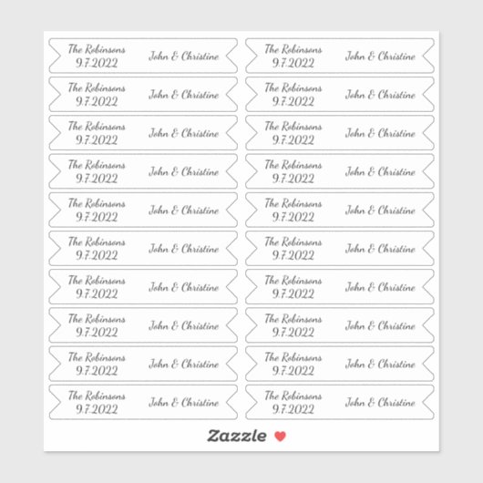 Persoonlijke naam script cupcake topper voedsel vl sticker (Vel)