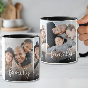 Persoonlijke naam script familie foto mok