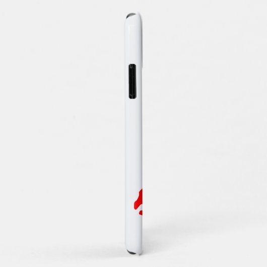 Persoonlijke naam, Script-Red Lips, wit/zwart Case-Mate iPhone Case (Achterkant/rechts)