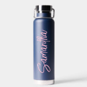 Persoonlijke Naam Script Typografie Eenvoudig Waterfles (Achterkant)