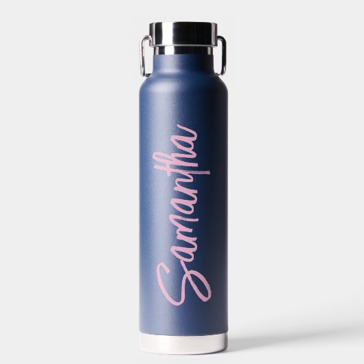 Persoonlijke Naam Script Typografie Eenvoudig Waterfles (Voorkant)