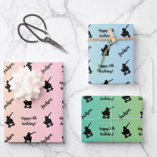 Persoonlijke naam Sentiment Sport Skateboarden Inpakpapier Vel