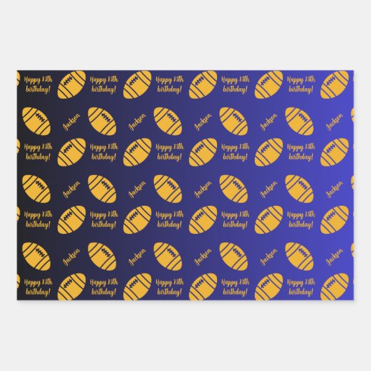 Persoonlijke naam Sentiment Sport Thema Rugby Inpakpapier Vel (Voorkant 2)