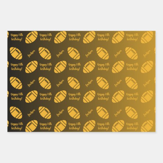 Persoonlijke naam Sentiment Sport Thema Rugby Inpakpapier Vel (Voorkant)