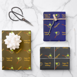 Persoonlijke naam Sentiment Sport Thema Tennis Inpakpapier Vel