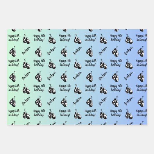 Persoonlijke naam Sentiment Sport Theme Boxing Inpakpapier Vel (Voorkant 2)