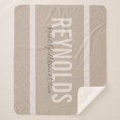 Persoonlijke naam Sherpa Throw Blanket (Voorkant)