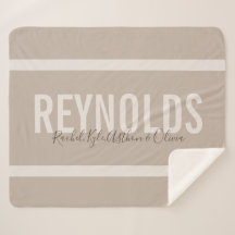 Persoonlijke naam Sherpa Throw Blanket