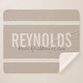 Persoonlijke naam Sherpa Throw Blanket