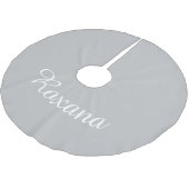 Persoonlijke naam Silver Xmas Holiday Kerstmis Kerstboom Rok (Gekanteld)