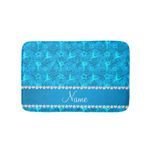 Persoonlijke naam sky blue damask gymnastiek badmat