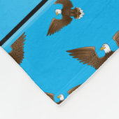 Persoonlijke naam sky blue eagles fleece deken (Hoek)