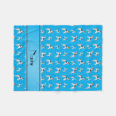 Persoonlijke naam sky blue fox shipers fleece deken (Voorkant (Horizontaal))
