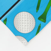 Persoonlijke naam sky blue golf t - shirts fleece deken (Hoek)