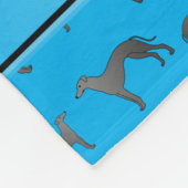 Persoonlijke naam sky blue Greyhound honden Fleece Deken (Hoek)