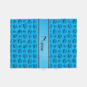 Persoonlijke naam sky blue justice schalen fleece deken (Voorkant (Horizontaal))