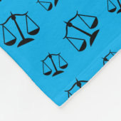 Persoonlijke naam sky blue justice schalen fleece deken (Hoek)