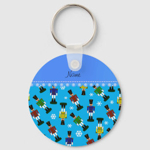 Persoonlijke naam sky blue nutcrackers sleutelhanger