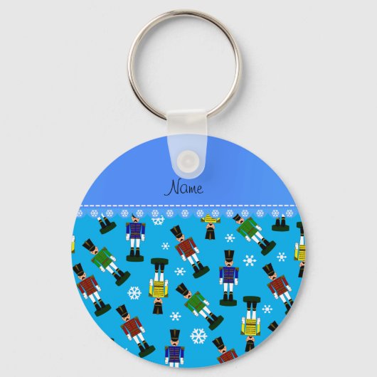 Persoonlijke naam sky blue nutcrackers sleutelhanger (Voorkant)