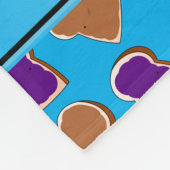 Persoonlijke naam sky blue pindakaas jelly fleece deken (Hoek)