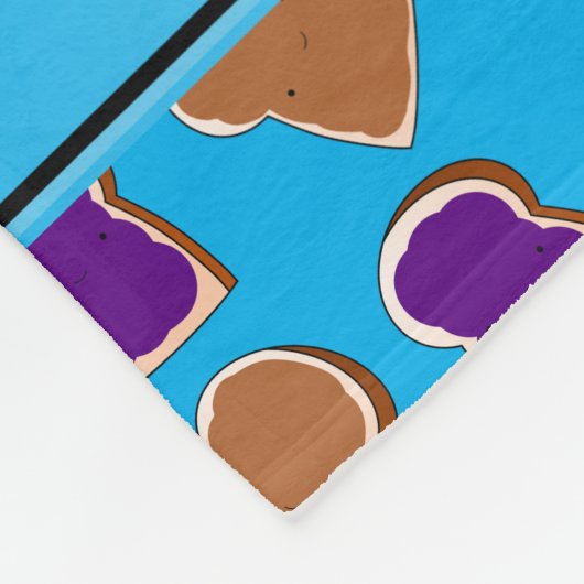 Persoonlijke naam sky blue pindakaas jelly fleece deken (Hoek)