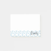 Persoonlijke naam Sky Blue Pinwheels Post-it® Notes (Voorkant)