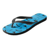 Persoonlijke naam sky blue skydiving teenslippers (Schuin)