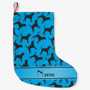 Persoonlijke naam sky blue tan coonhounds kleine kerstsok
