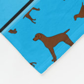 Persoonlijke naam sky blue Vizsla-honden Fleece Deken (Hoek)