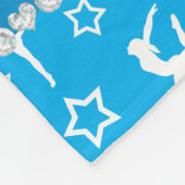 Persoonlijke naam sky blue white gymnastics stars fleece deken (Hoek)