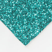 Persoonlijke naam: slank heldere aqua glitter fleece deken (Hoek)