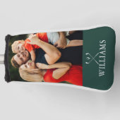 Persoonlijke Naam Smaragdgroene Foto Golfheadcover (Voorkant)
