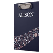 Persoonlijke naam sneeuwvlokken voor kerstwinter klembord (Links)