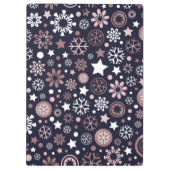 Persoonlijke naam sneeuwvlokken voor kerstwinter klembord (Achterkant)