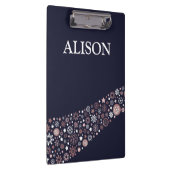 Persoonlijke naam sneeuwvlokken voor kerstwinter klembord (Rechts)