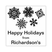 Persoonlijke naam Snowflakes kerstKaart of Label Rubberstempel (Afrduk)