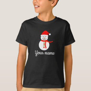Persoonlijke naam Snowman Kerstmis T-Shirt