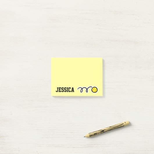 Persoonlijke naam softbal Post-it® notities Notes (Op bureau)