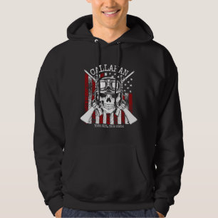 Persoonlijke NAAM Soldaat Schedel Dubbele Pistolen Hoodie