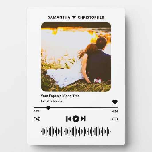 Persoonlijke naam speciale song muziekspeler foto fotoplaat (voorkant)