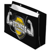 Persoonlijke NAAM Spier Fitness Trainer Gym Groot Cadeauzakje (Voorkant Gekanteld)