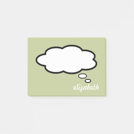 Persoonlijke naam spraakballon post-it® notes (Voorkant)
