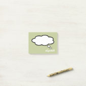 Persoonlijke naam spraakballon post-it® notes (Op bureau)