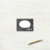 Persoonlijke naam-spraakballon post-it® notes (Op bureau)