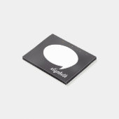 Persoonlijke naam-spraakballon post-it® notes (Schuin)