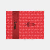 Persoonlijke naam squid red kerstbomen fleece deken (Voorkant (Horizontaal))